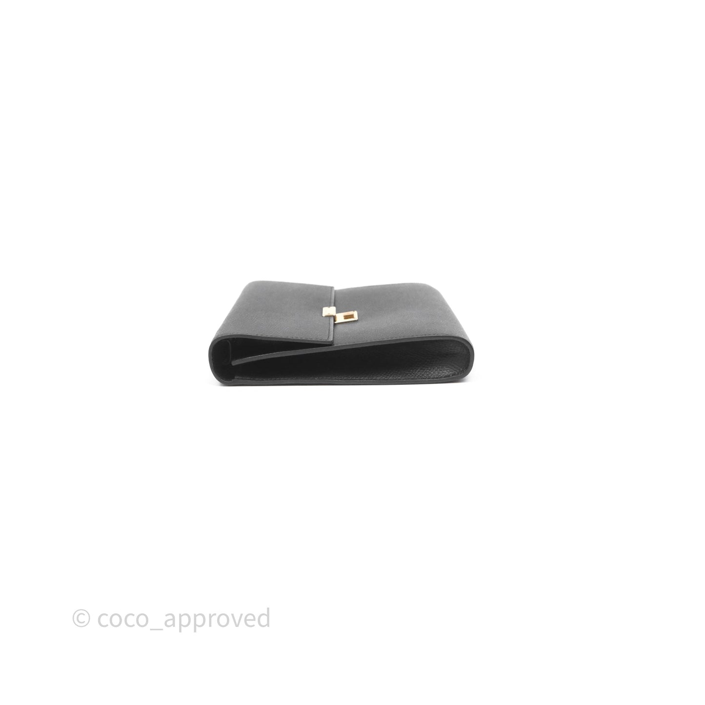 Hermès Clic 16 Wallet On Chain Noir Epsom Gold Hardware