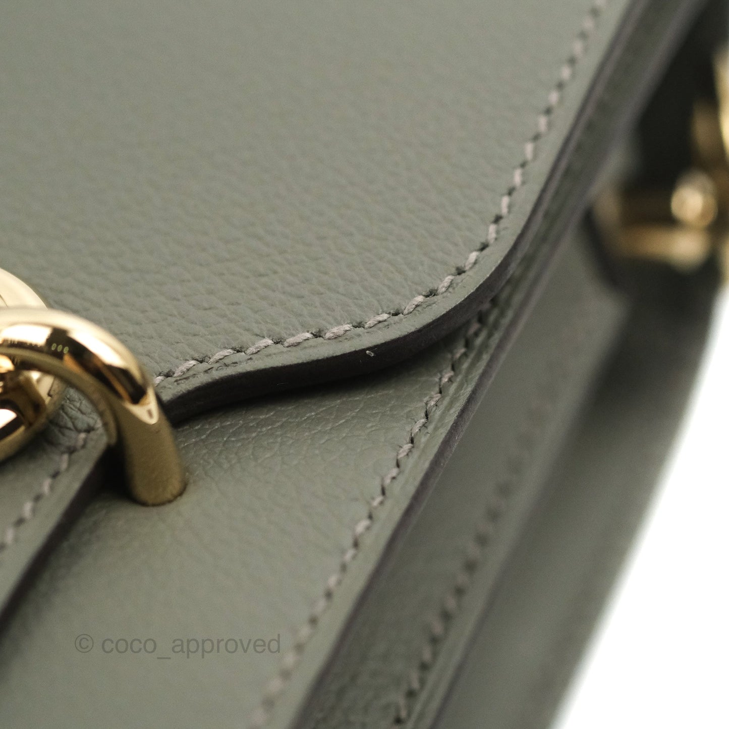 Hermès Roulis Mini 18 Gris Meyer 0L Clemence Gold Hardware
