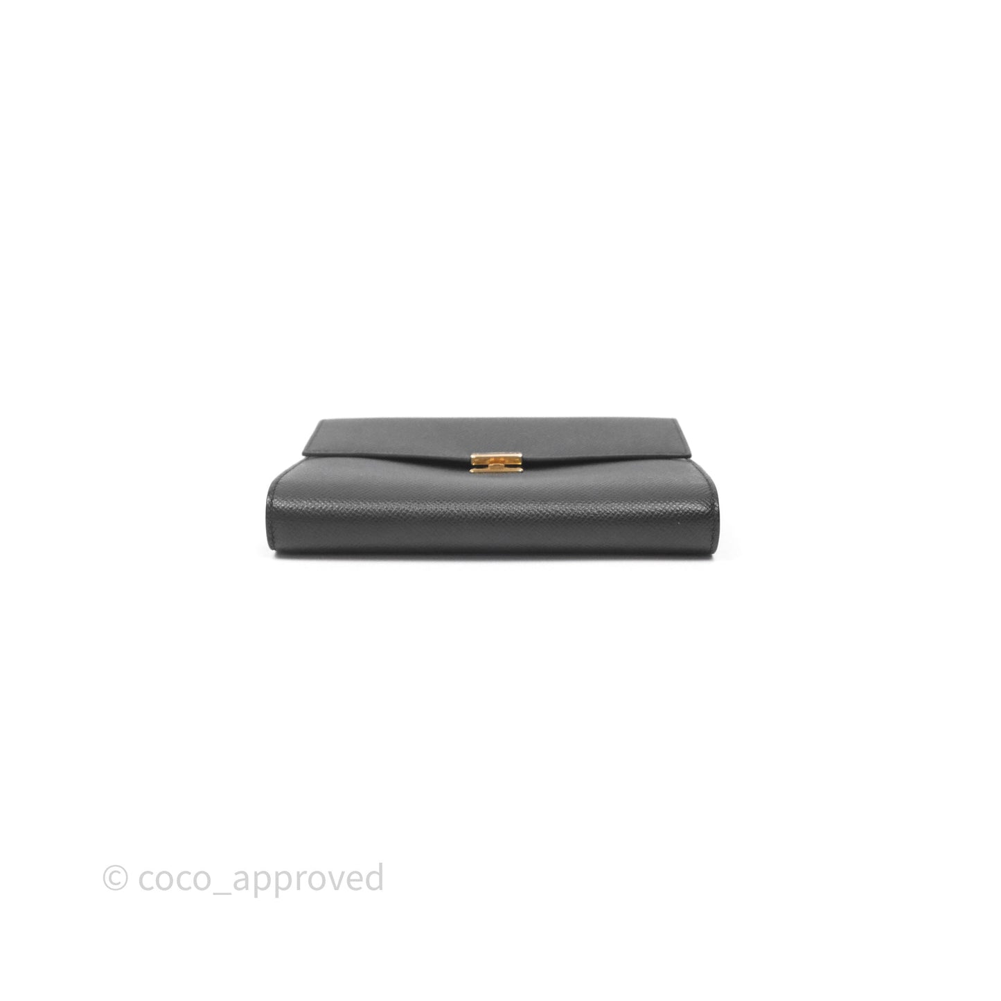 Hermès Clic 16 Wallet On Chain Noir Epsom Gold Hardware