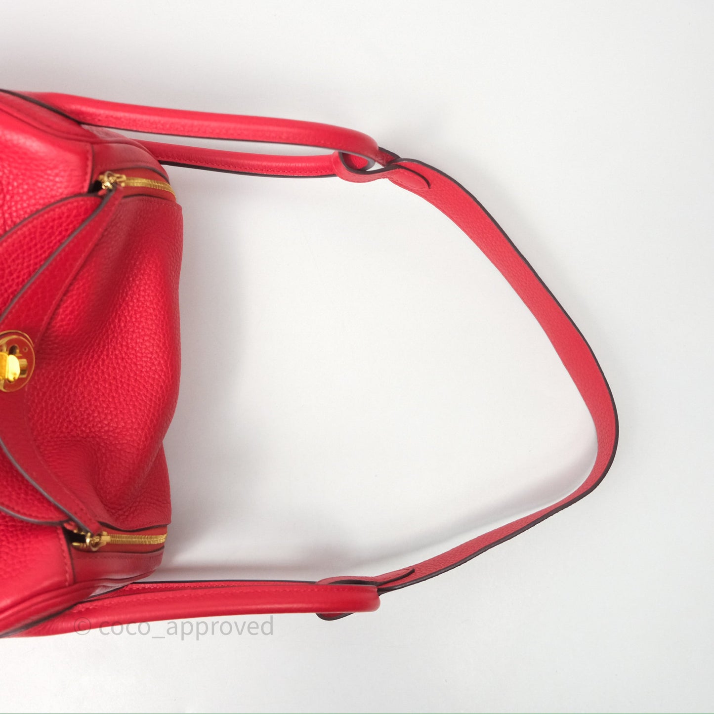 Hermes Lindy 26 Rouge Tomate S5 Taurillon Clemence Gold Hardware