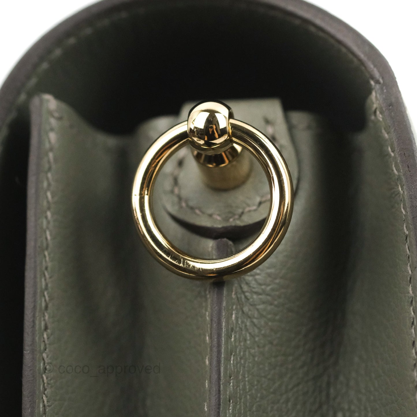 Hermès Roulis Mini 18 Gris Meyer 0L Clemence Gold Hardware
