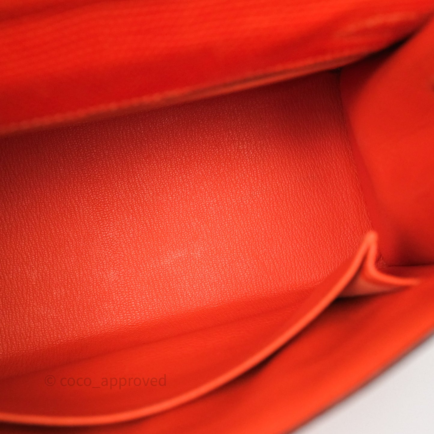 Hermes Kelly 25 Poppy Orange Lizard Palladium Hardware