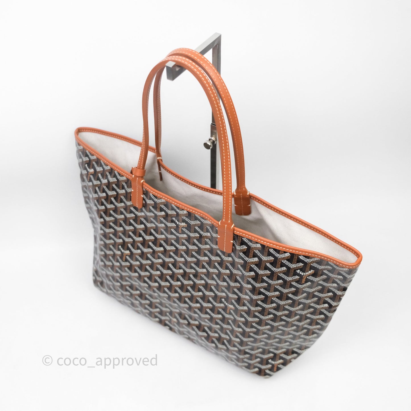 Goyard St Louis Tote PM Tan Black