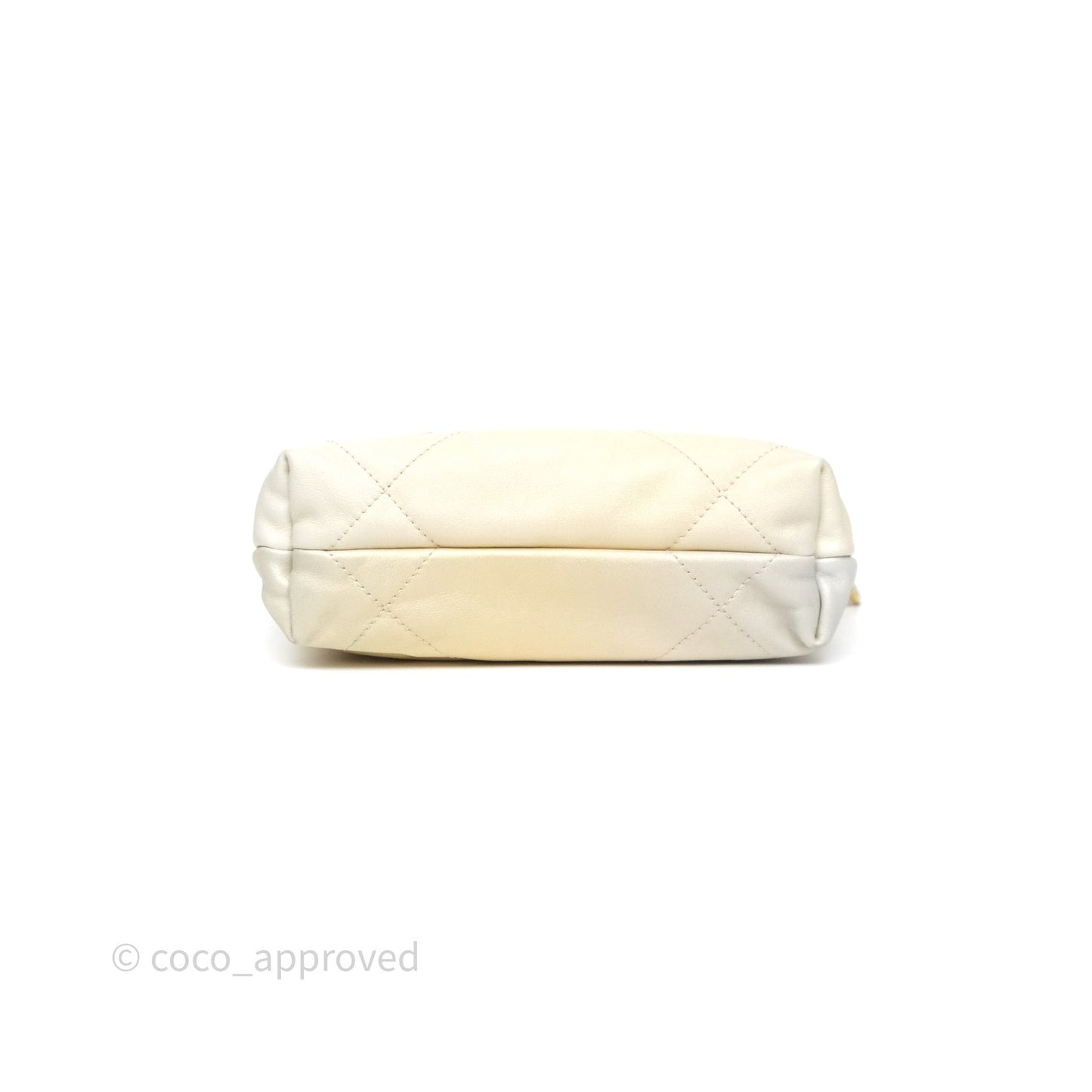 Chanel 22 Mini Bag Iridescent Light Pearly Calfskin Aged Gold Hardware