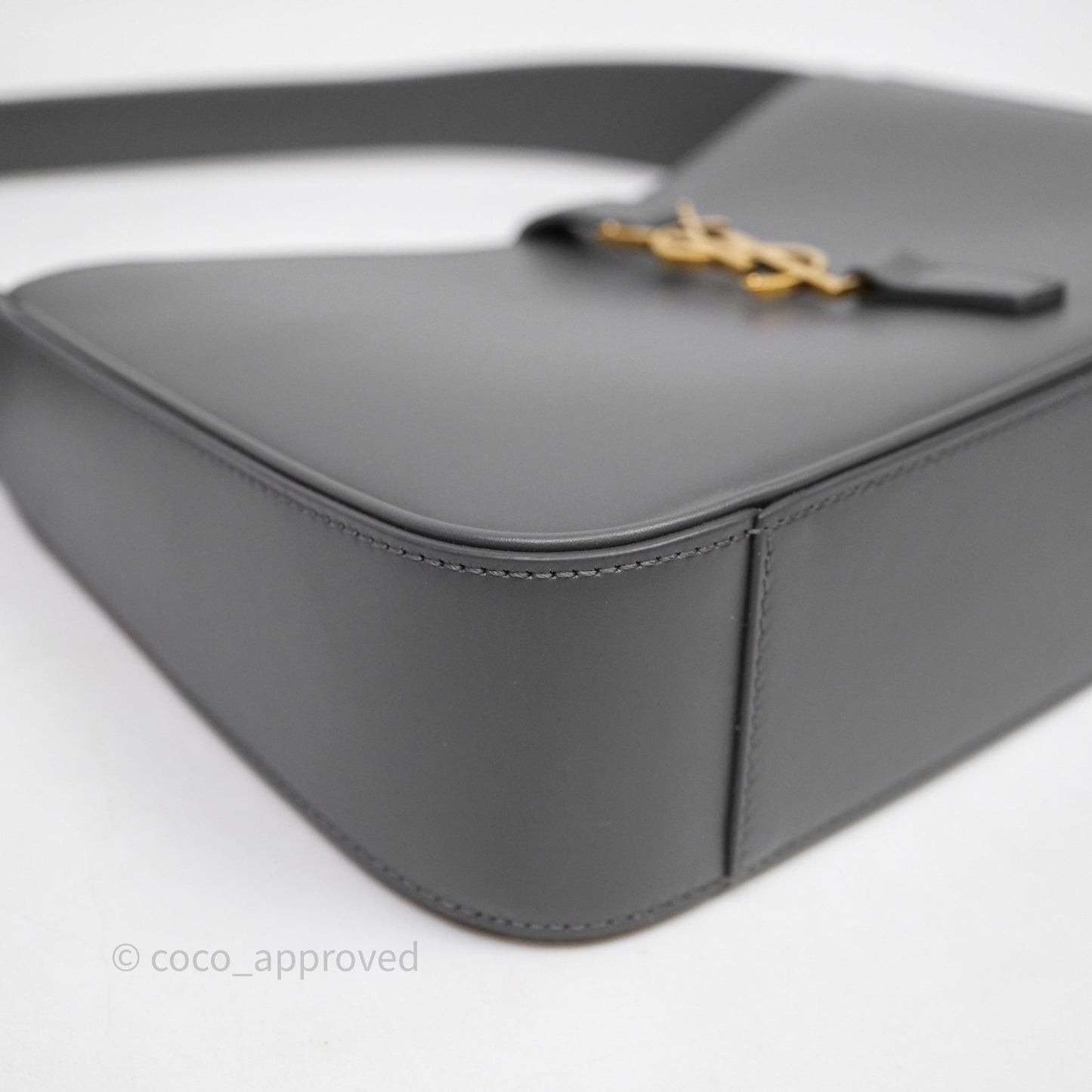 Saint Laurent ‘Le 5 a 7’ Hobo Bag Grey Smooth Calfskin