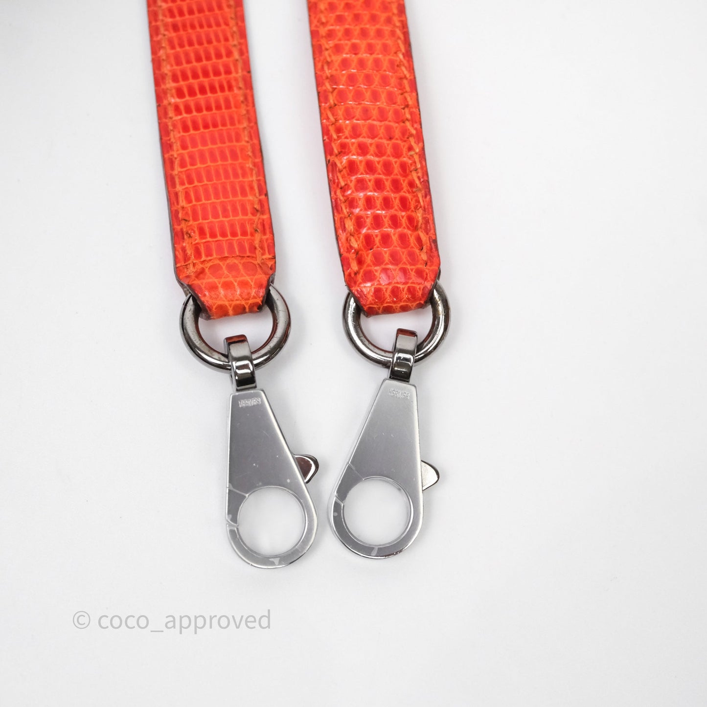 Hermes Kelly 25 Poppy Orange Lizard Palladium Hardware