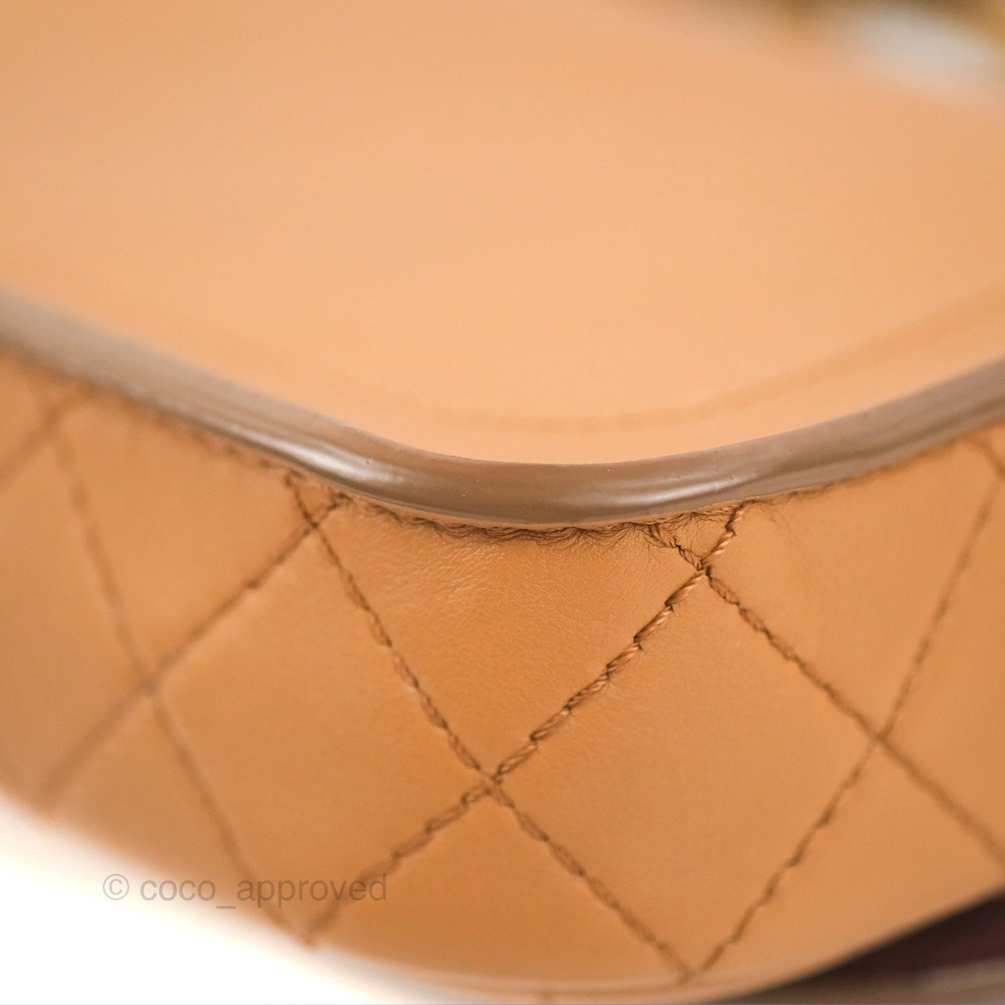 Chanel Flap Bag with Coin Purse Caramel Beige Calfskin Aged Gold Hardware 19K