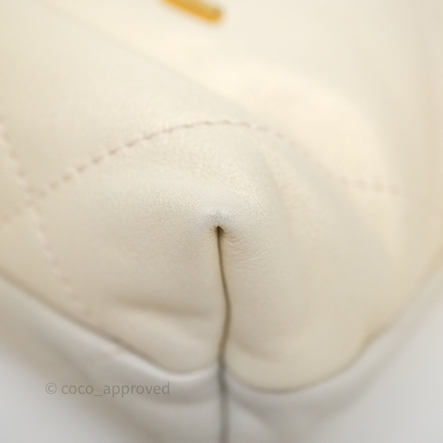 Chanel 22 Mini Bag Iridescent Light Pearly Calfskin Aged Gold Hardware