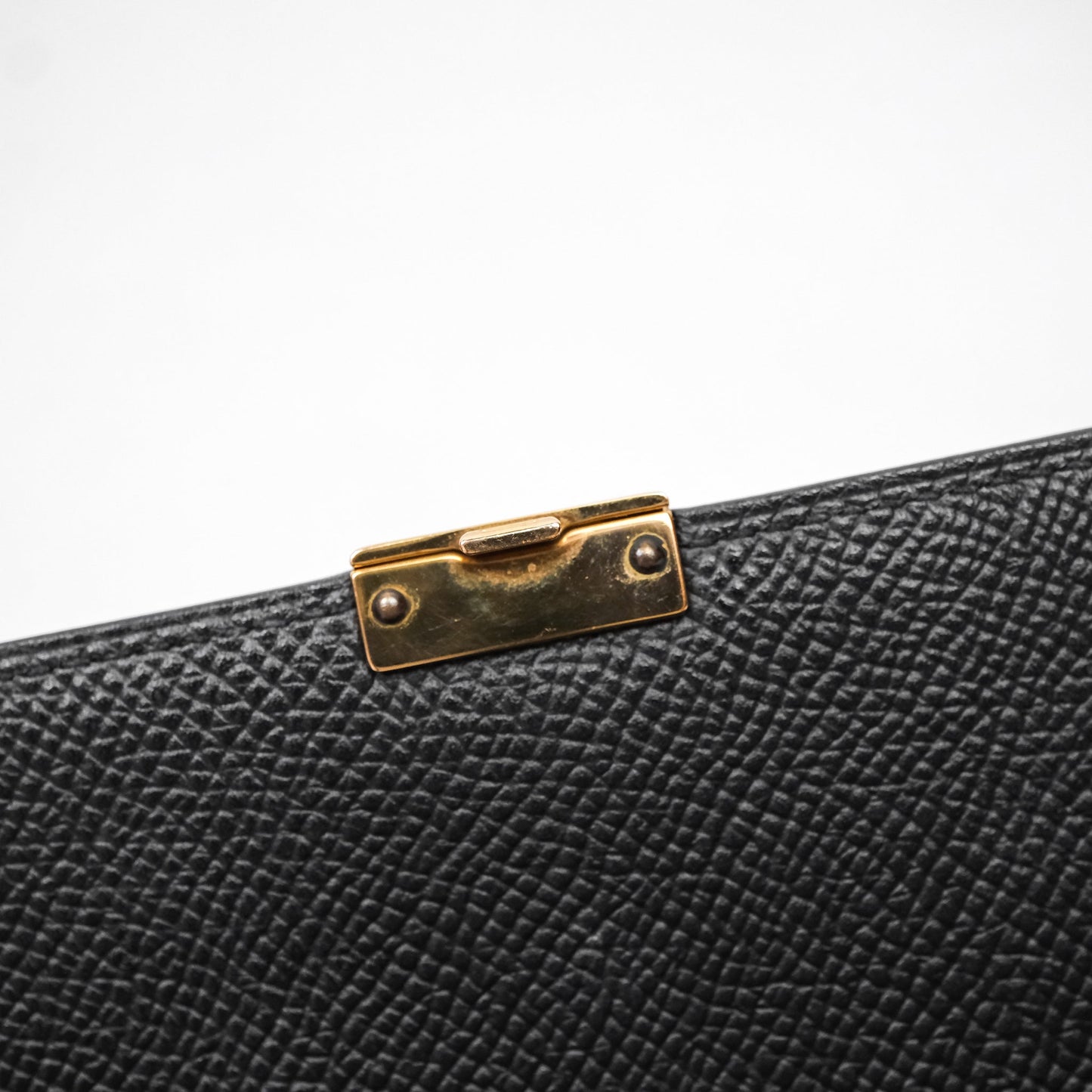 Hermès Clic 16 Wallet On Chain Noir Epsom Gold Hardware