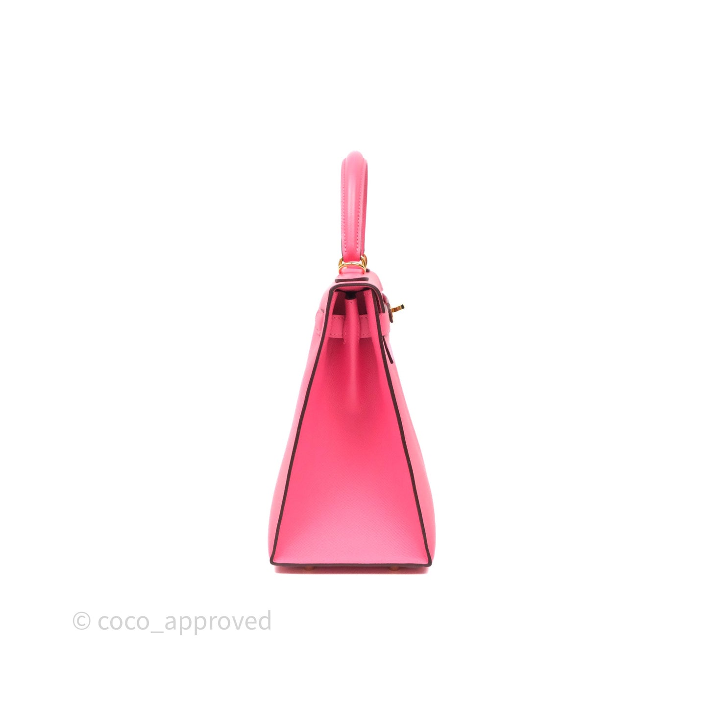 Hermès Kelly 28 Sellier Rose Lipstick U5 Epsom Gold Hardware