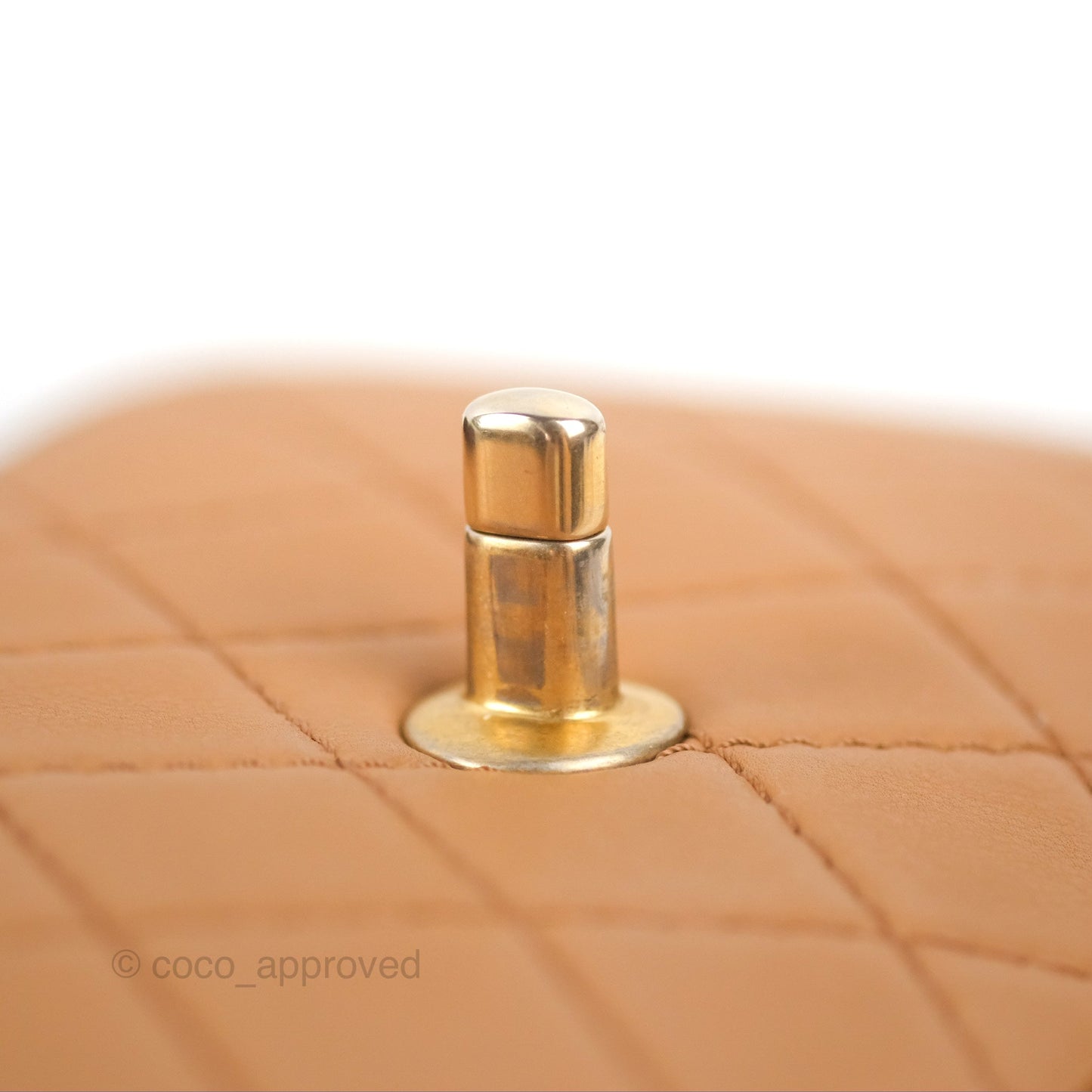 Chanel Flap Bag with Coin Purse Caramel Beige Calfskin Aged Gold Hardware 19K
