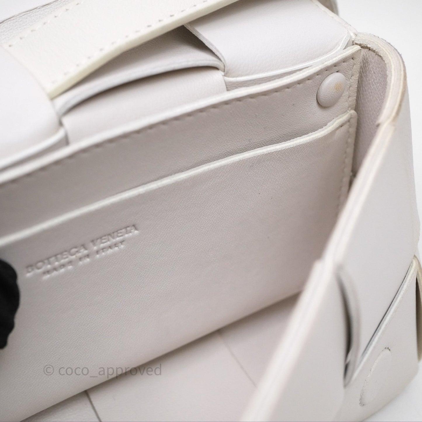 Bottega Veneta Cassette Belt Bag Intreccio White