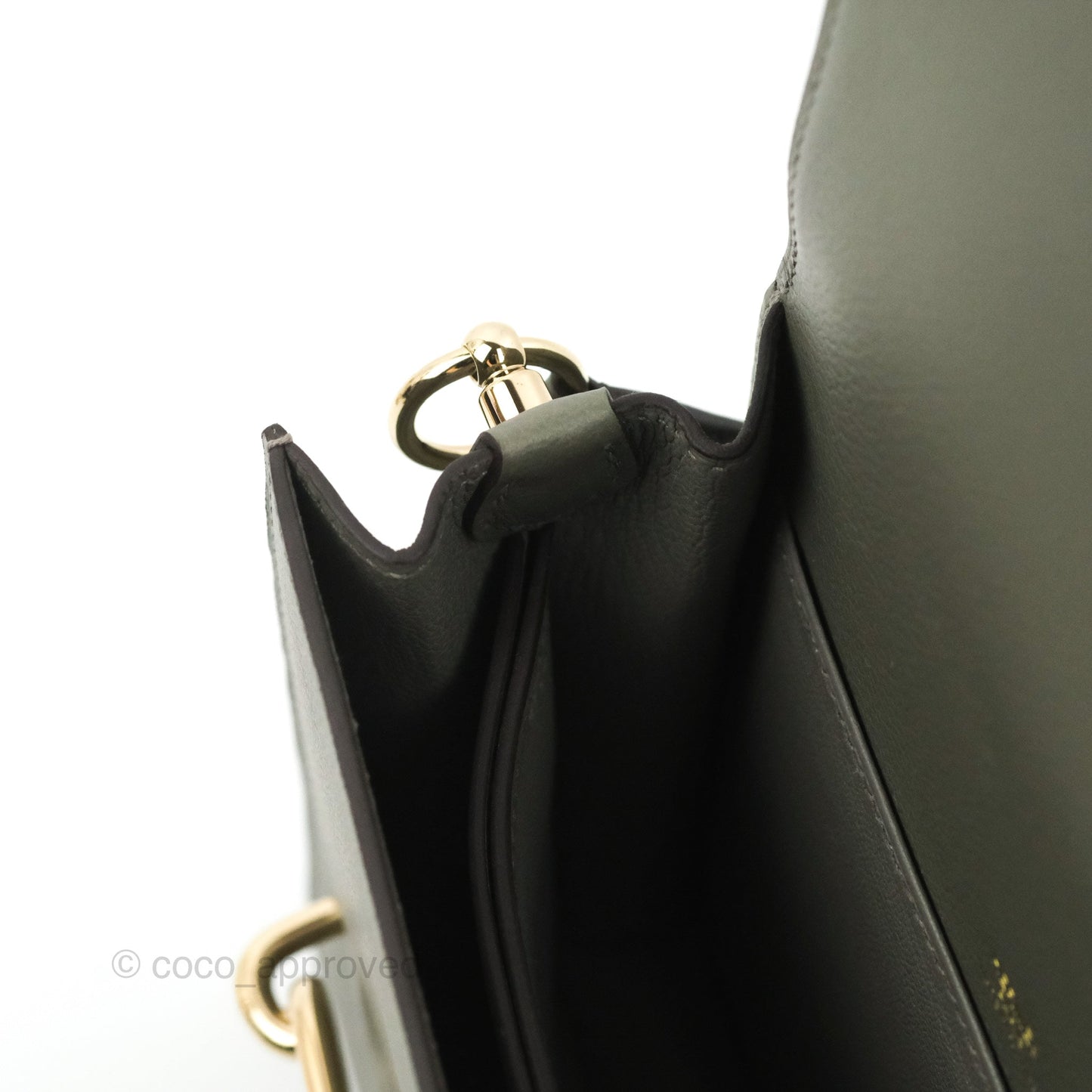 Hermès Roulis Mini 18 Gris Meyer 0L Clemence Gold Hardware