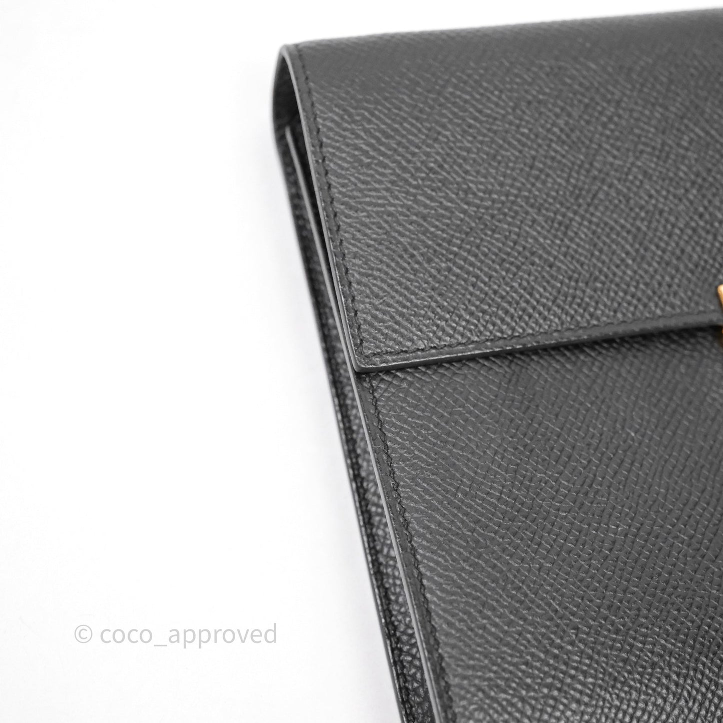 Hermès Clic 16 Wallet On Chain Noir Epsom Gold Hardware