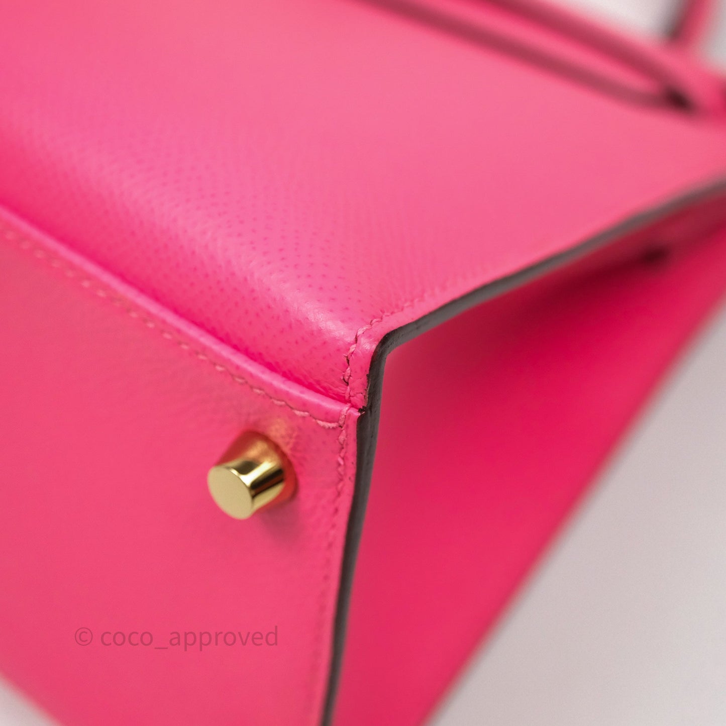 Hermès Kelly 28 Sellier Rose Lipstick U5 Epsom Gold Hardware