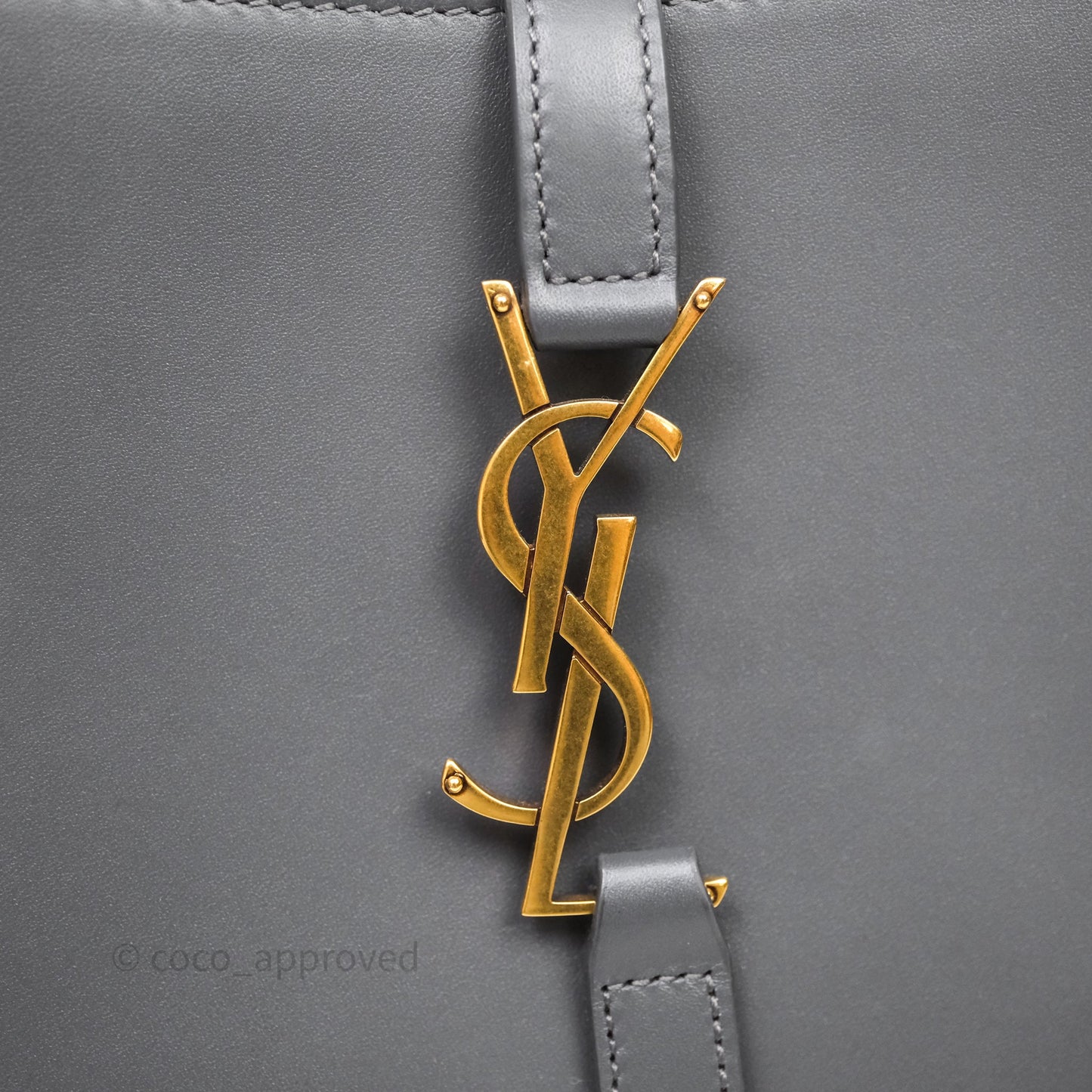 Saint Laurent ‘Le 5 a 7’ Hobo Bag Grey Smooth Calfskin