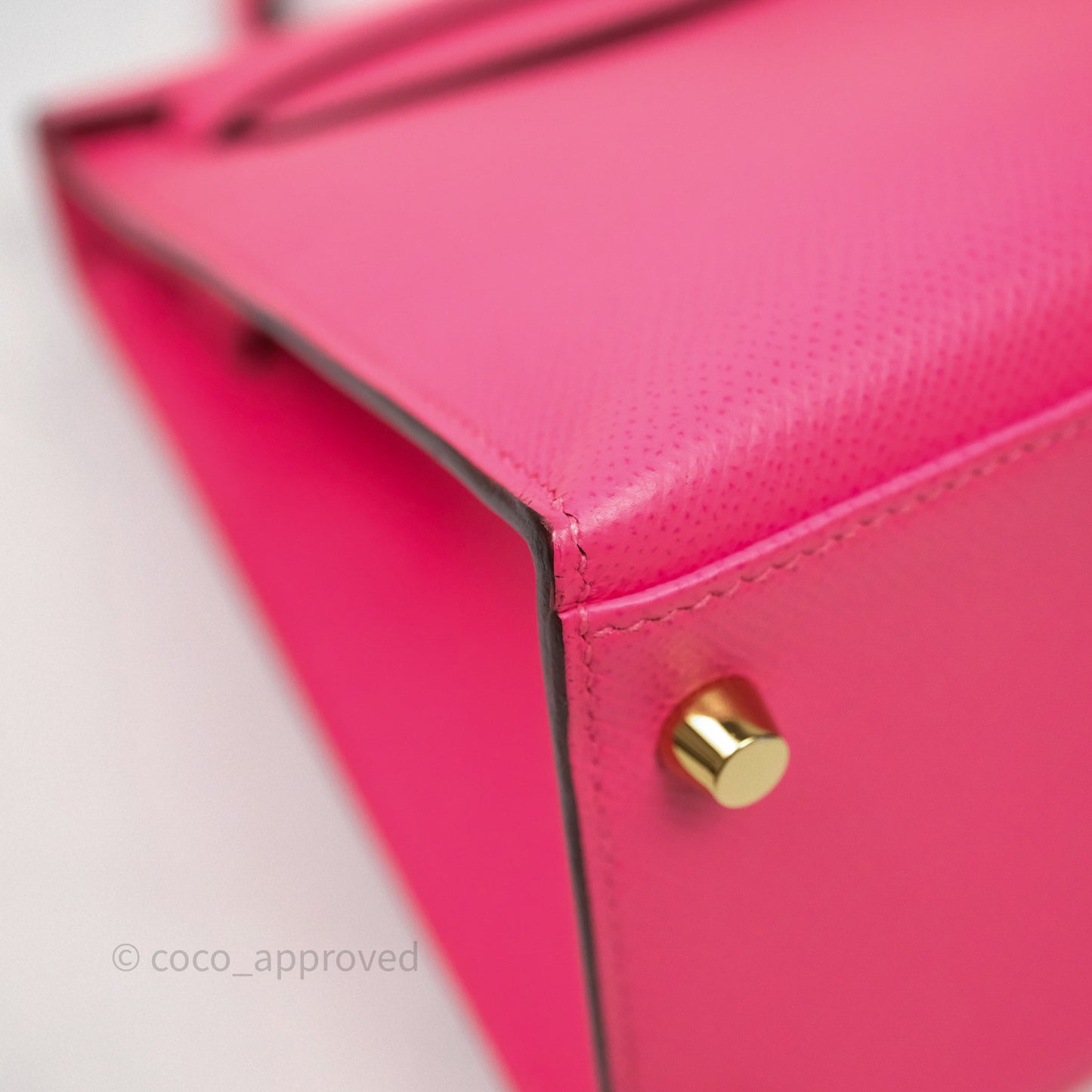 Hermès Kelly 28 Sellier Rose Lipstick U5 Epsom Gold Hardware