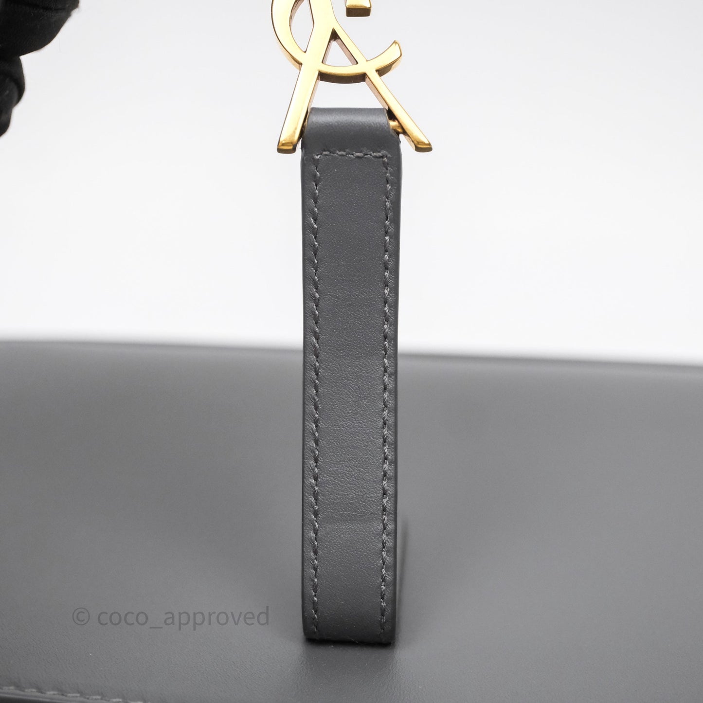Saint Laurent ‘Le 5 a 7’ Hobo Bag Grey Smooth Calfskin