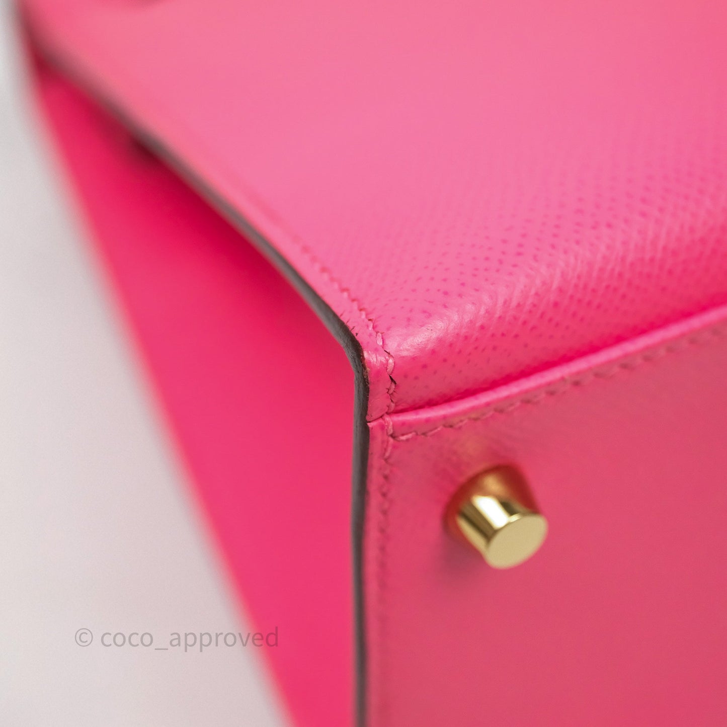 Hermès Kelly 28 Sellier Rose Lipstick U5 Epsom Gold Hardware