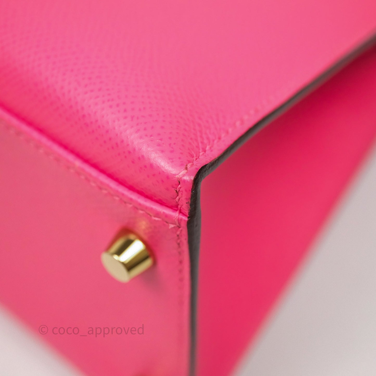 Hermès Kelly 28 Sellier Rose Lipstick U5 Epsom Gold Hardware