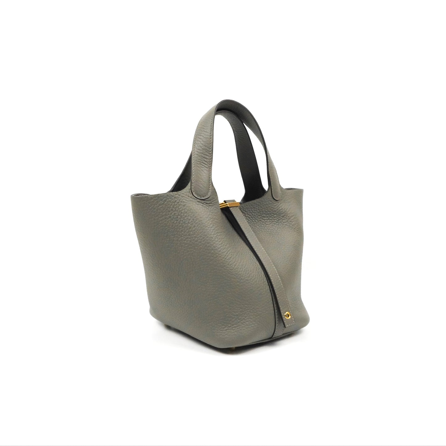 Hermès Picotin Lock 18 Gris Meyer 0L Taurillon Clemence Gold Hardware