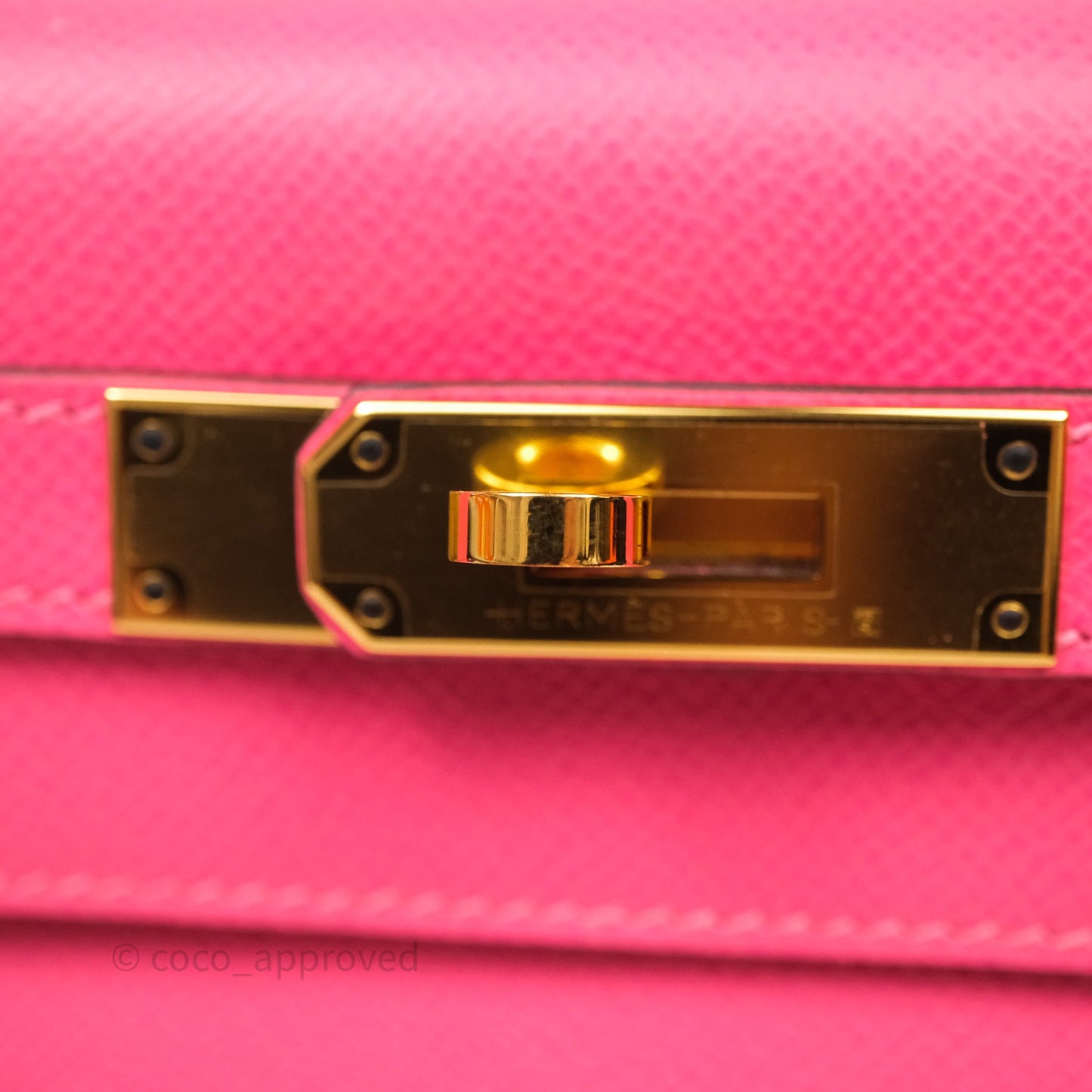 Hermès Kelly 28 Sellier Rose Lipstick U5 Epsom Gold Hardware
