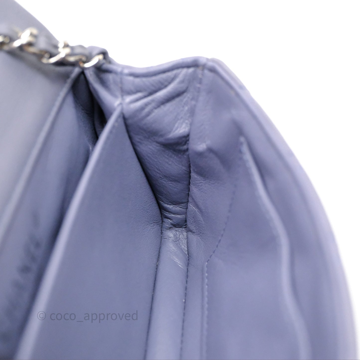 Chanel Quilted Extra Mini Rectangular Flap Purple Lambskin Silver Hardware
