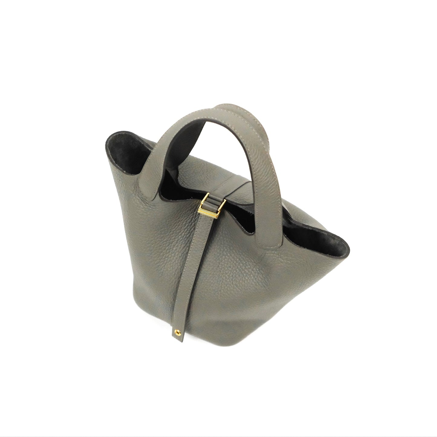 Hermès Picotin Lock 18 Gris Meyer 0L Taurillon Clemence Gold Hardware