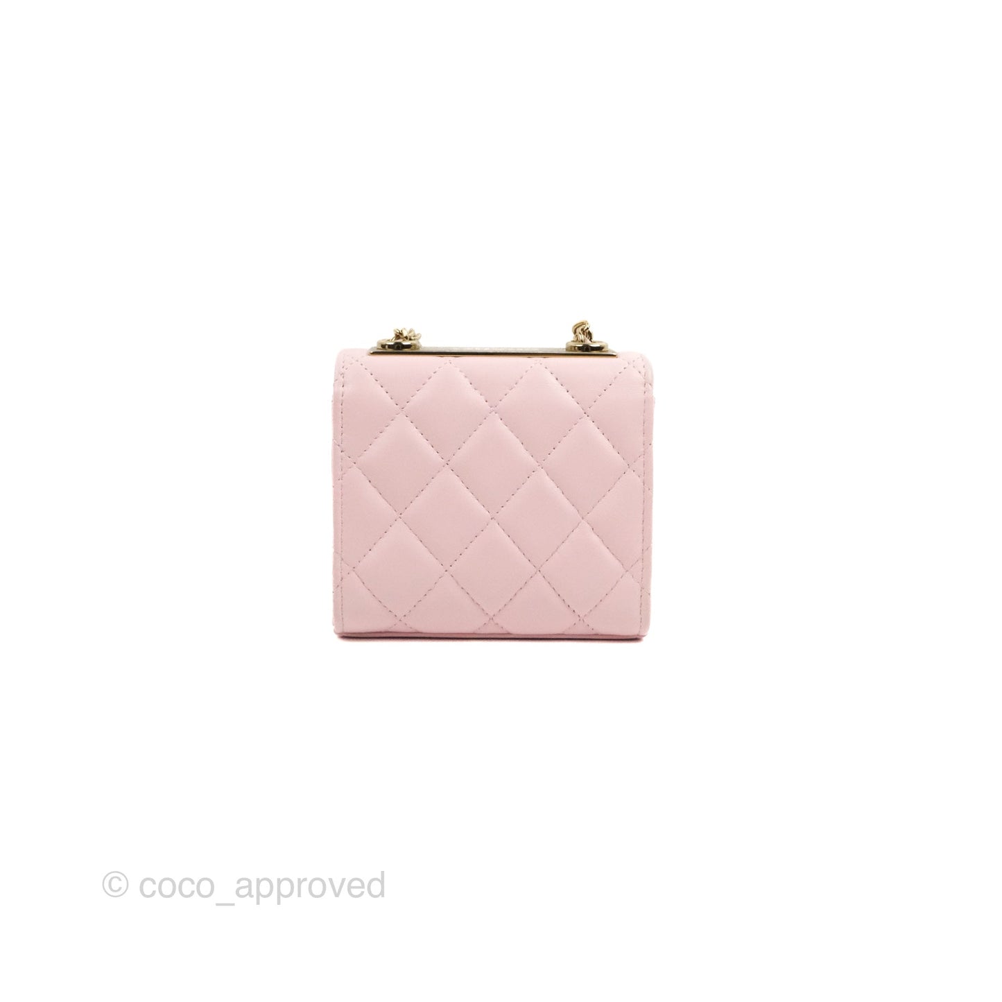 Chanel Mini Quilted Trendy CC Clutch With Chain Pink Lambskin Gold Hardware