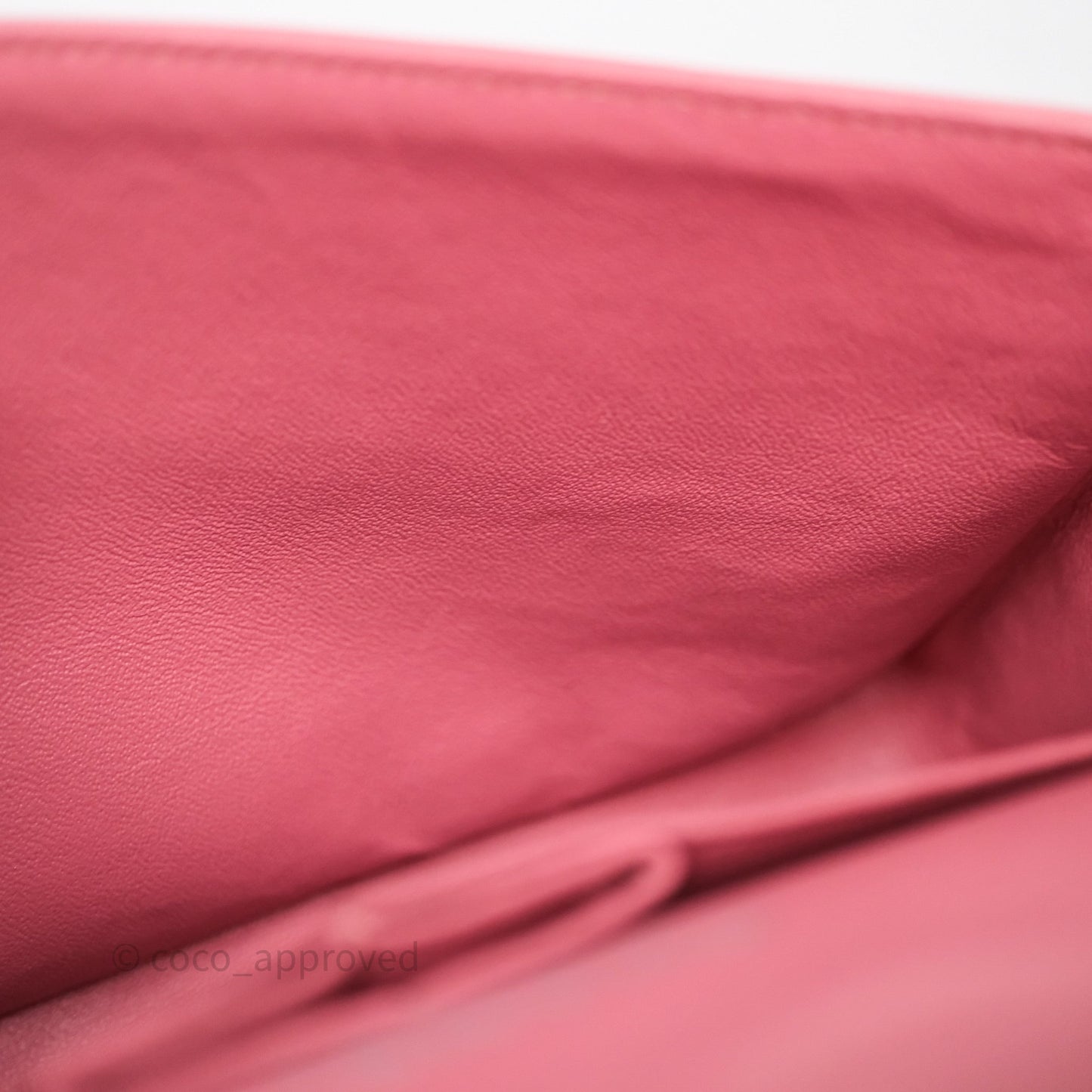 Chanel Classic M/L Medium Flap Quilted Pink Lambskin Silver Hardware