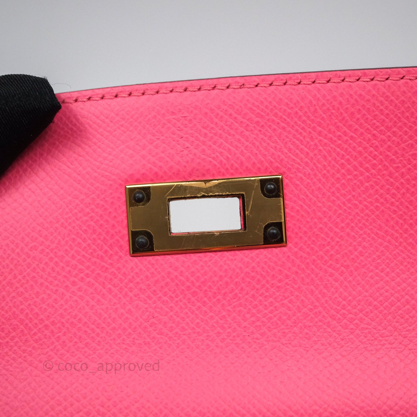 Hermès Kelly 28 Sellier Rose Lipstick U5 Epsom Gold Hardware