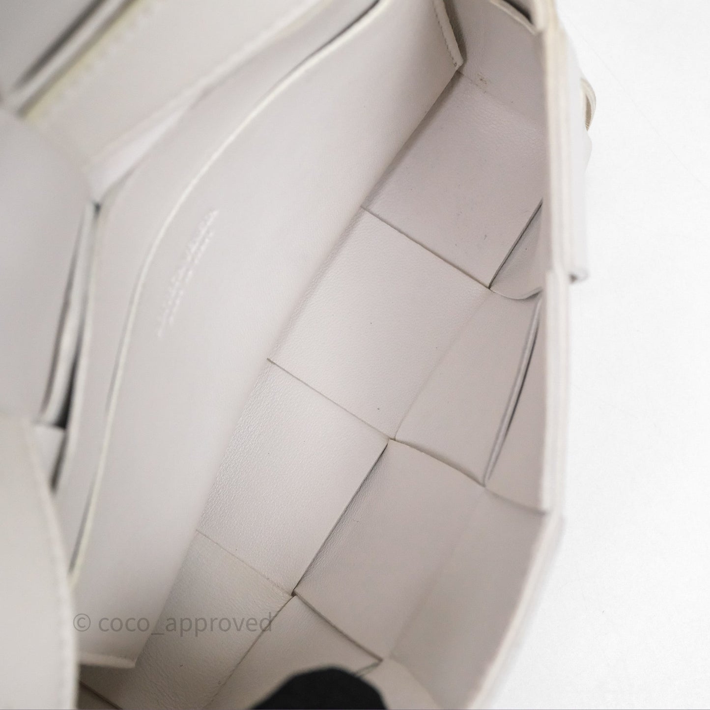 Bottega Veneta Cassette Belt Bag Intreccio White
