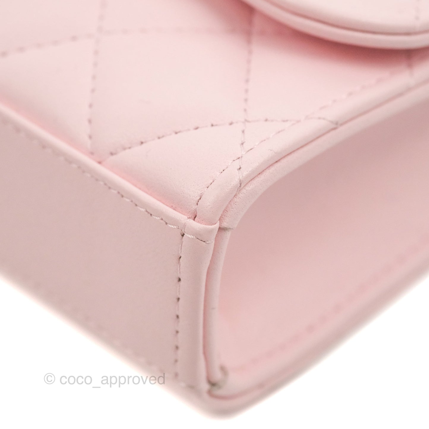 Chanel Mini Quilted Trendy CC Clutch With Chain Pink Lambskin Gold Hardware