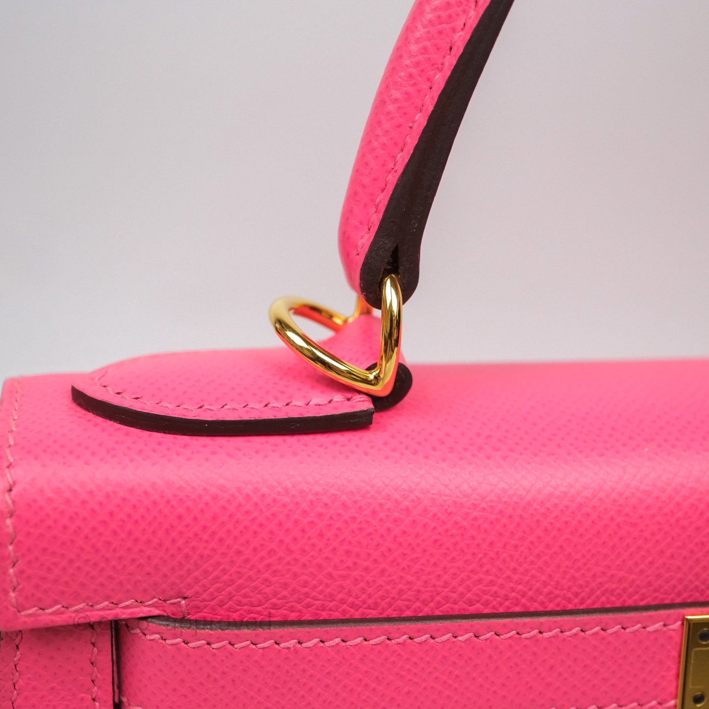Hermès Kelly 28 Sellier Rose Lipstick U5 Epsom Gold Hardware