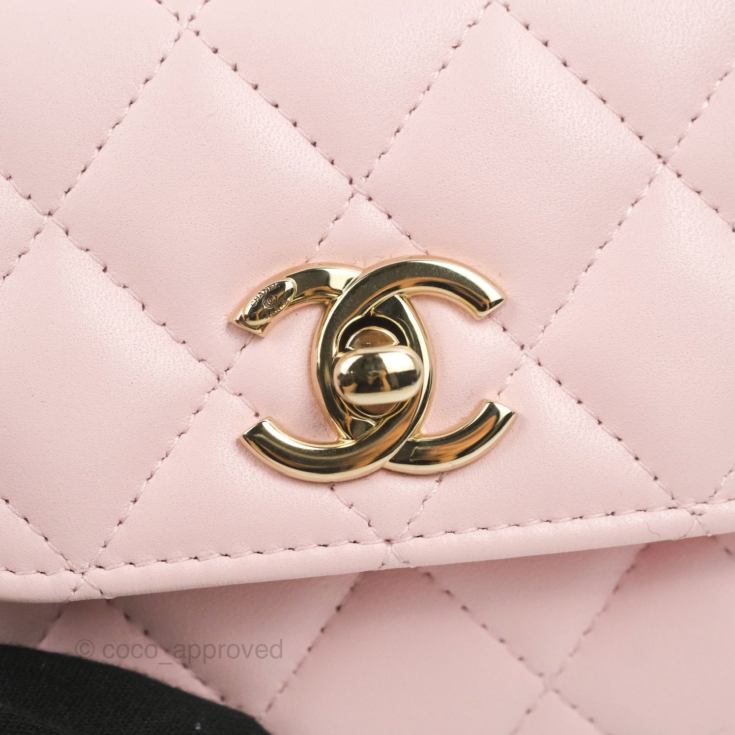 Chanel Mini Quilted Trendy CC Clutch With Chain Pink Lambskin Gold Hardware