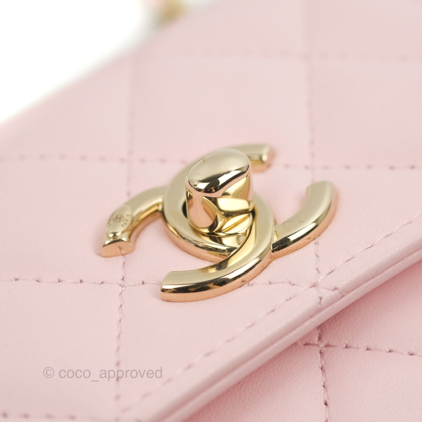 Chanel Mini Quilted Trendy CC Clutch With Chain Pink Lambskin Gold Hardware