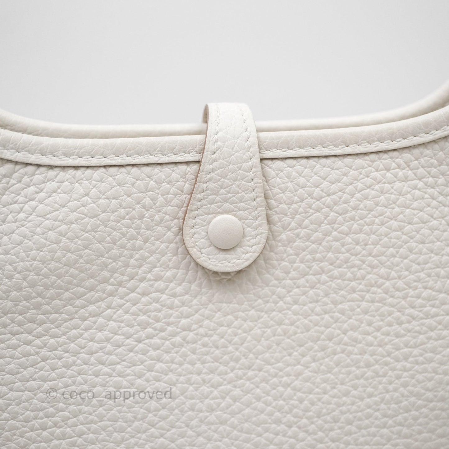 Hermès Mini Evelyne 16 Gris Pale M4 Clemence Gold Hardware