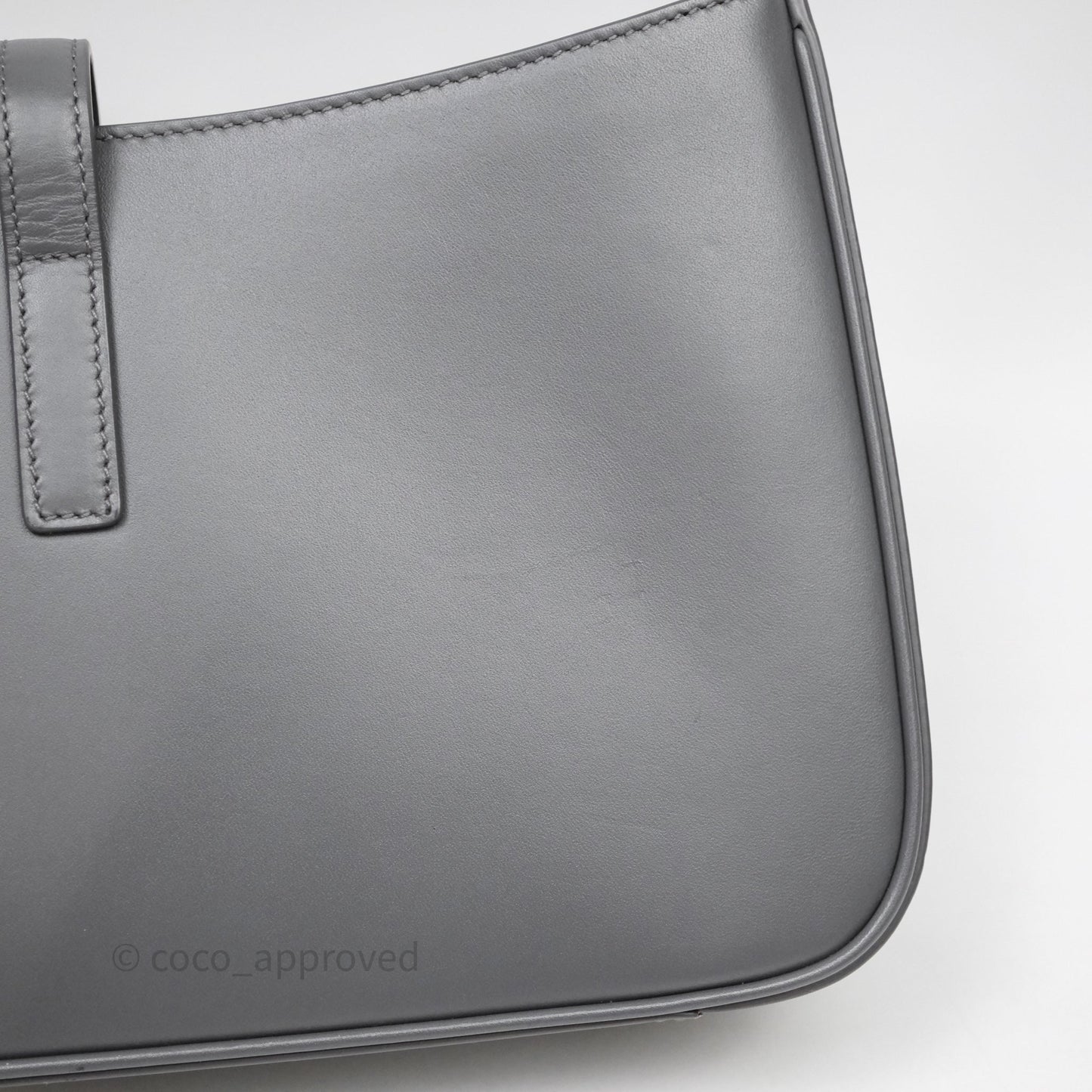 Saint Laurent ‘Le 5 a 7’ Hobo Bag Grey Smooth Calfskin