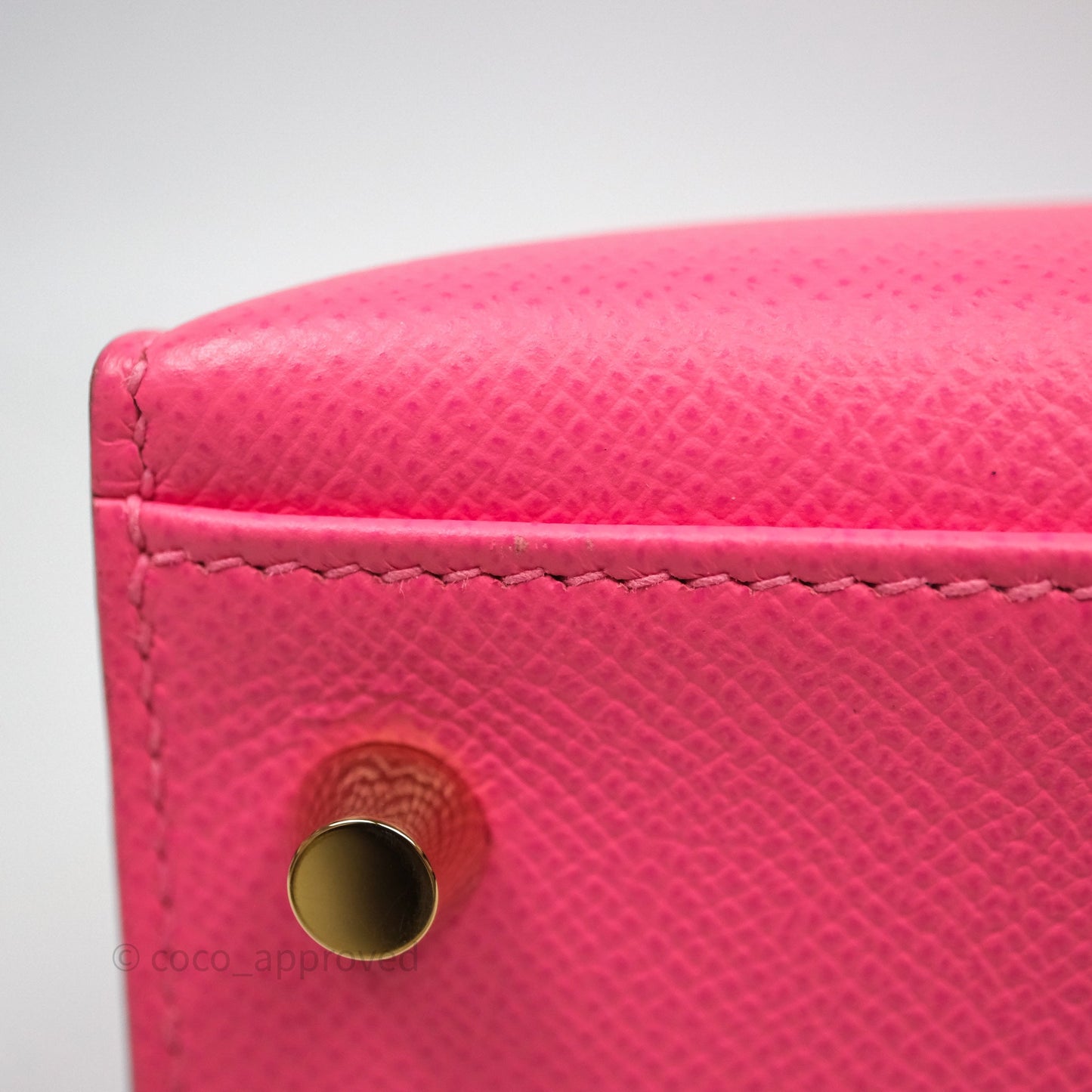 Hermès Kelly 28 Sellier Rose Lipstick U5 Epsom Gold Hardware