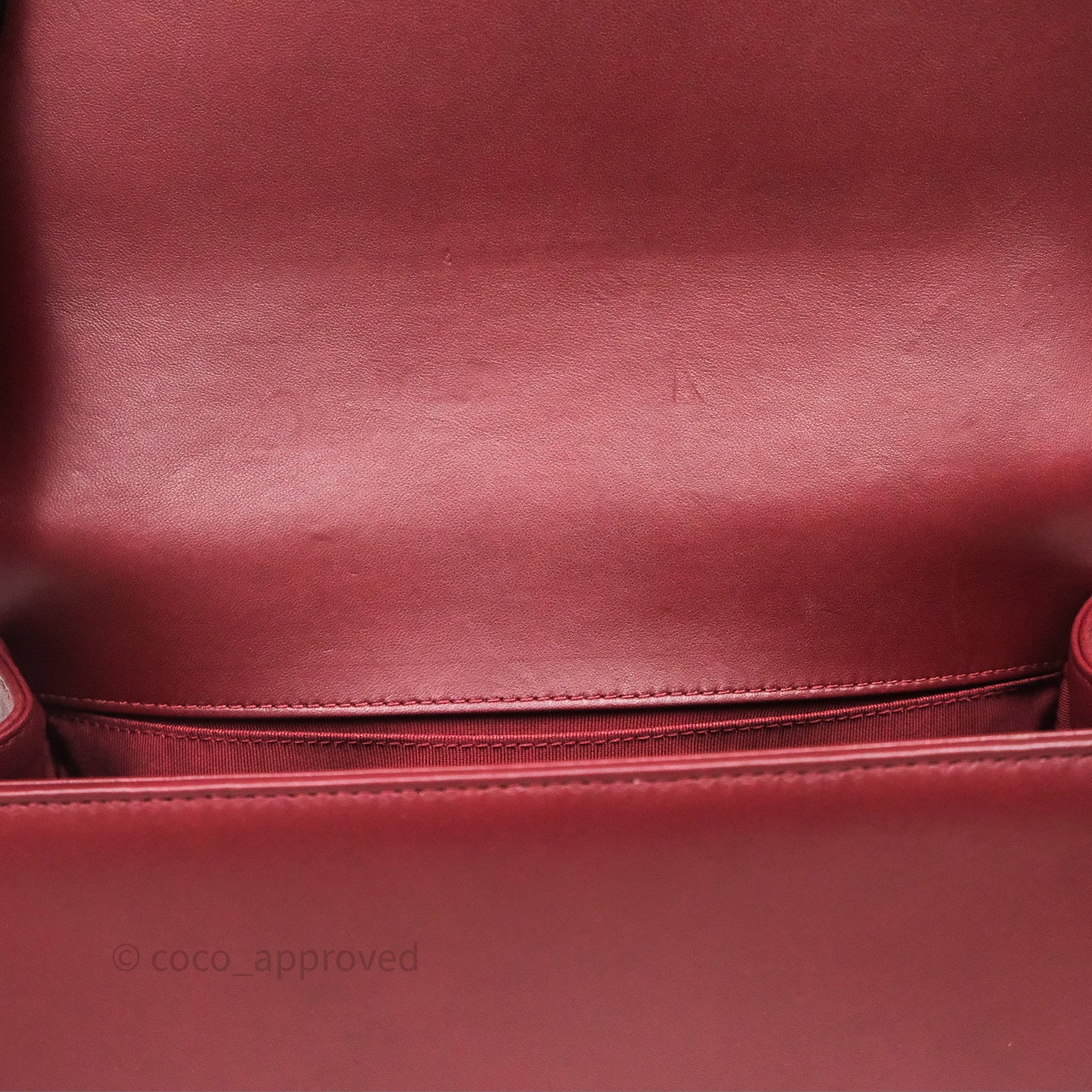Chanel Quilted Medium Boy Dark Red Lambskin Gold Hardware