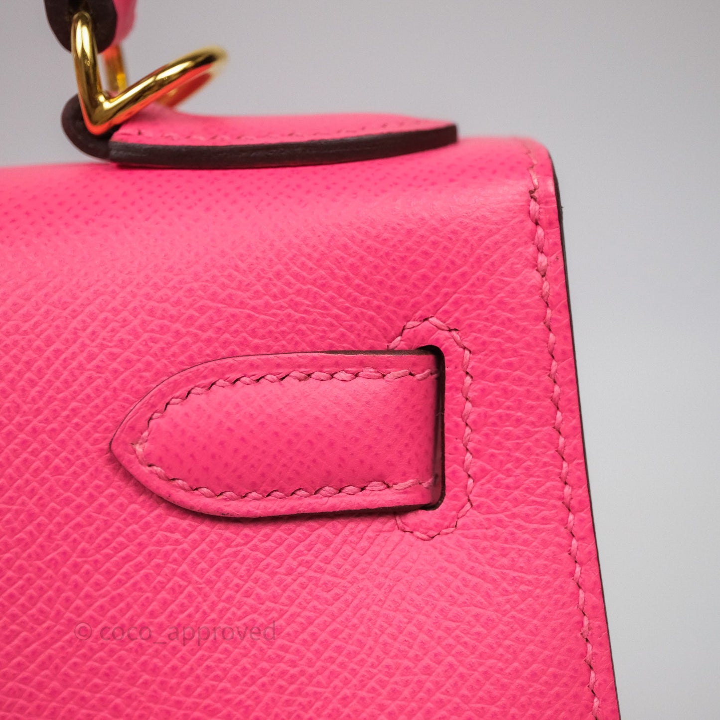Hermès Kelly 28 Sellier Rose Lipstick U5 Epsom Gold Hardware