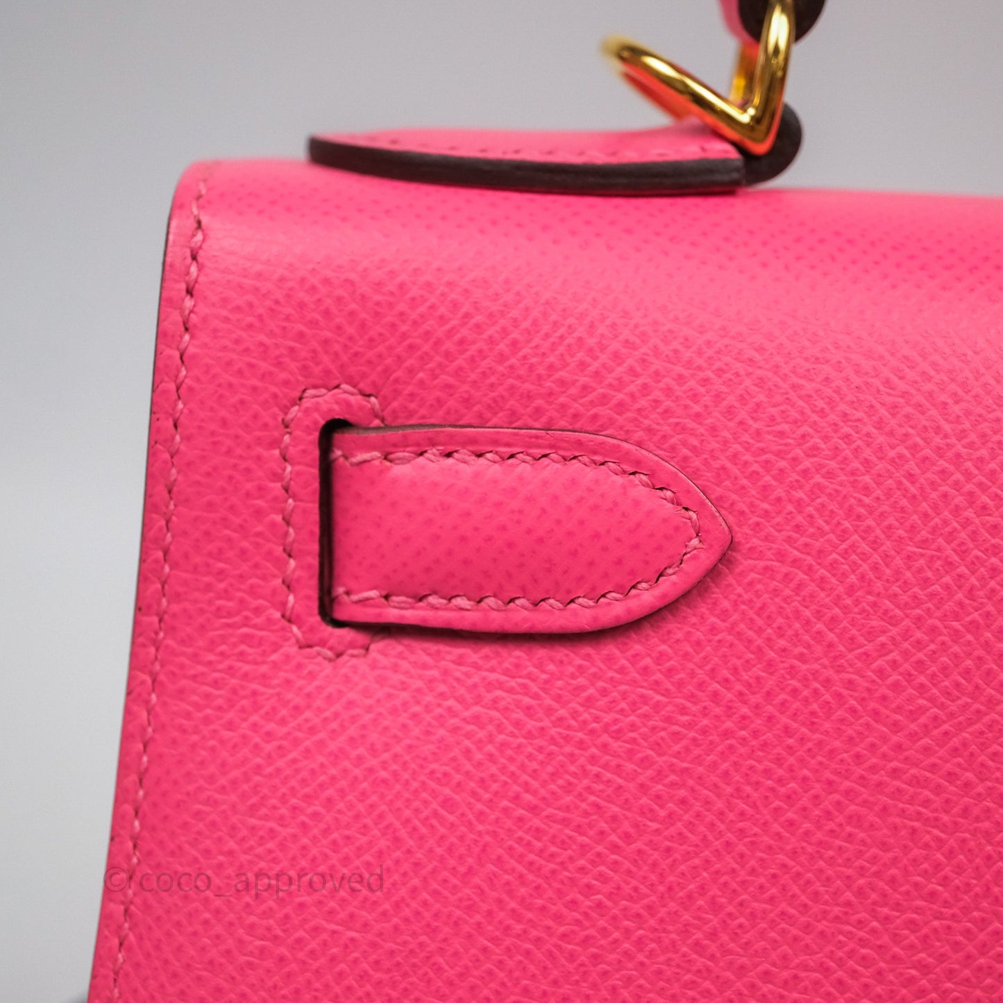 Hermès Kelly 28 Sellier Rose Lipstick U5 Epsom Gold Hardware
