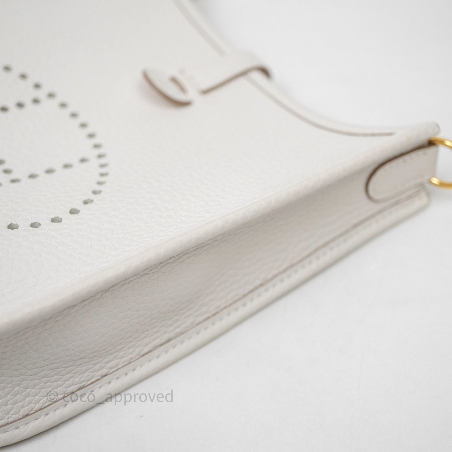 Hermès Mini Evelyne 16 Gris Pale M4 Clemence Gold Hardware