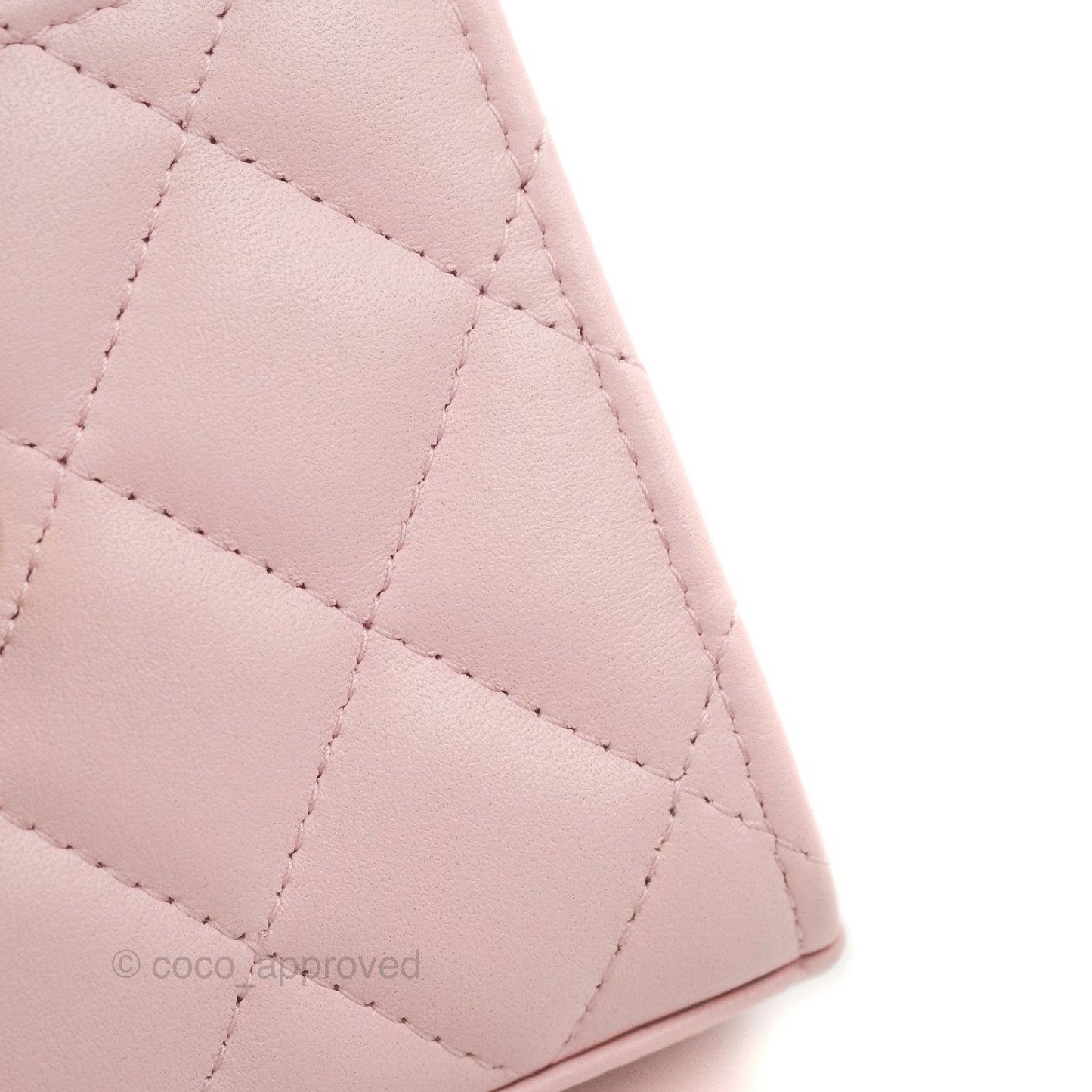 Chanel Mini Quilted Trendy CC Clutch With Chain Pink Lambskin Gold Hardware