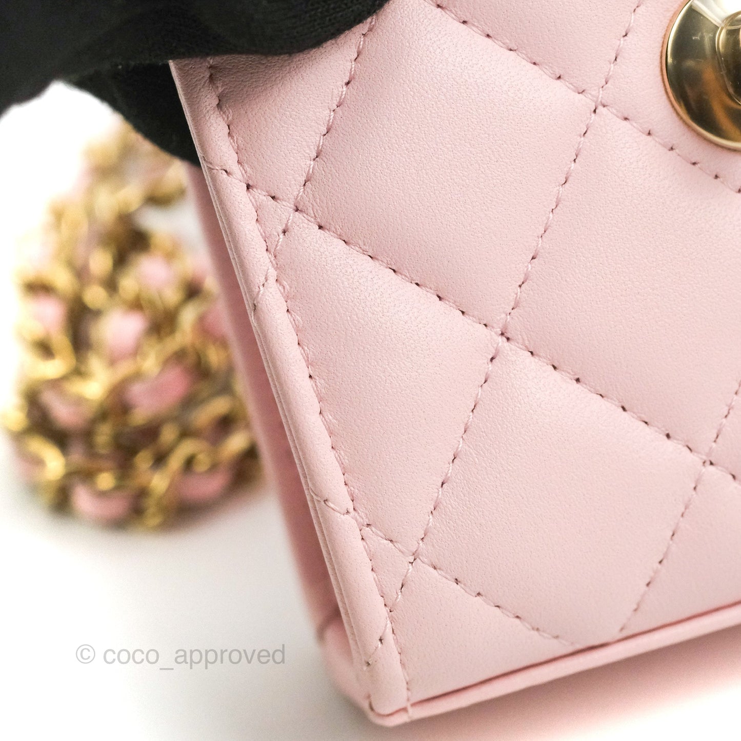 Chanel Mini Quilted Trendy CC Clutch With Chain Pink Lambskin Gold Hardware