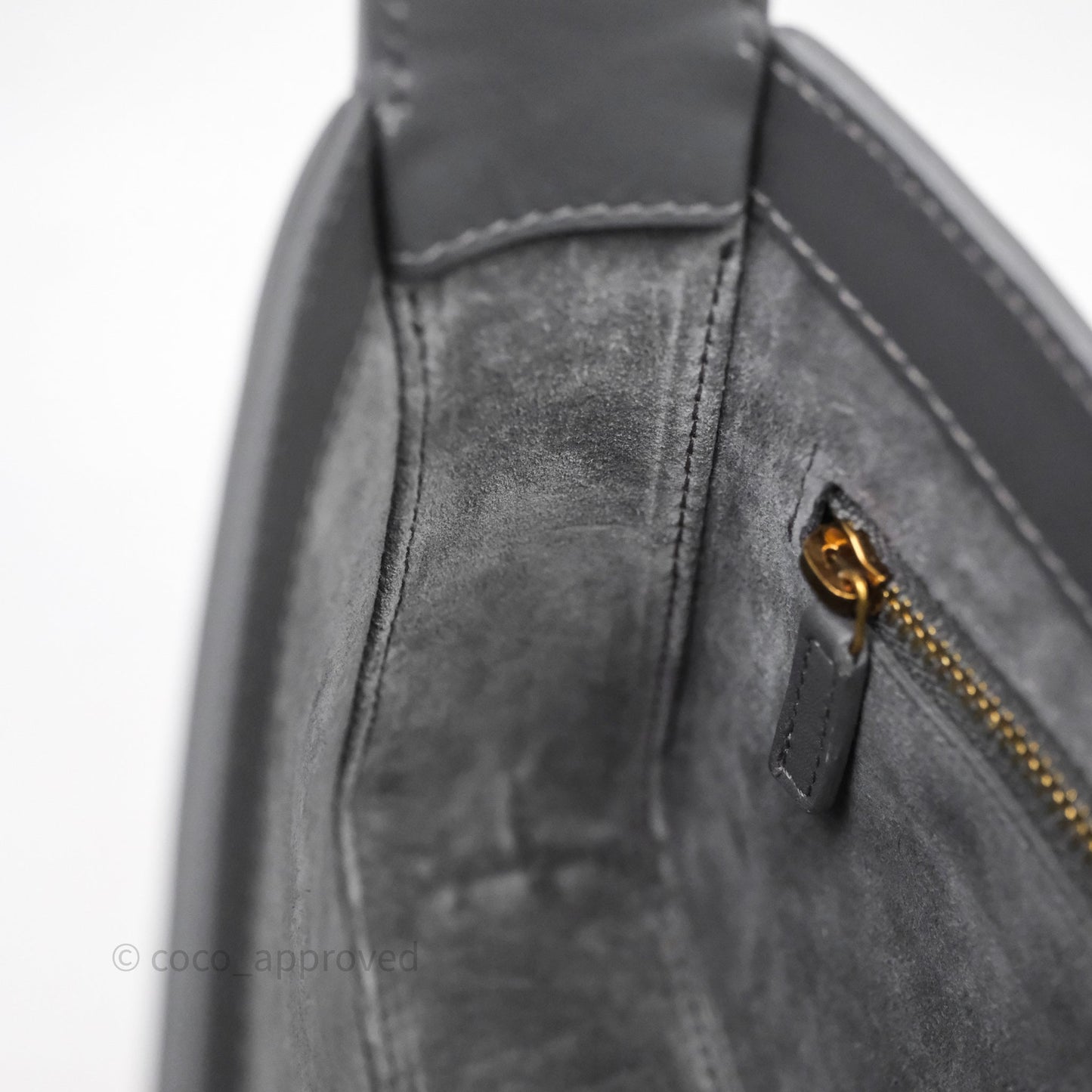 Saint Laurent ‘Le 5 a 7’ Hobo Bag Grey Smooth Calfskin