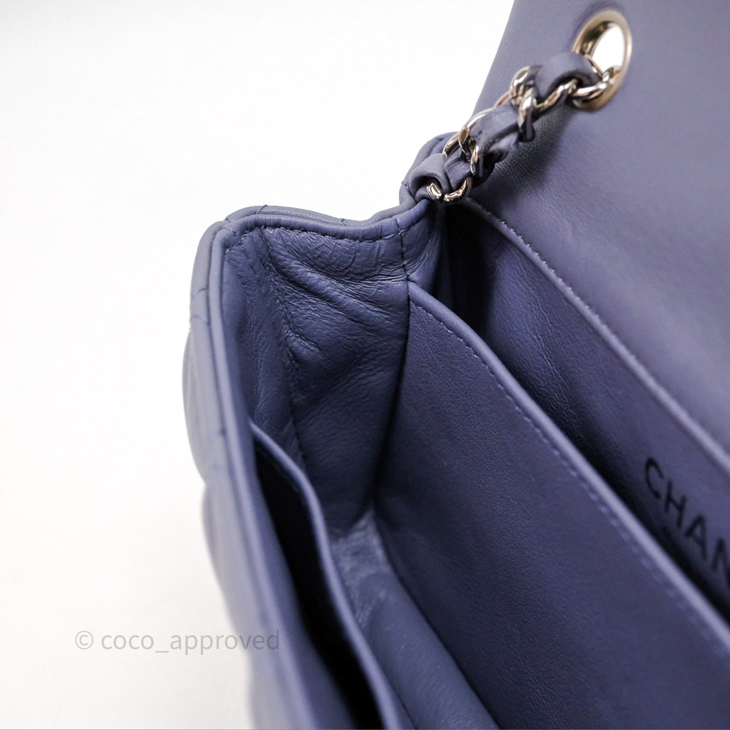 Chanel Quilted Extra Mini Rectangular Flap Purple Lambskin Silver Hardware