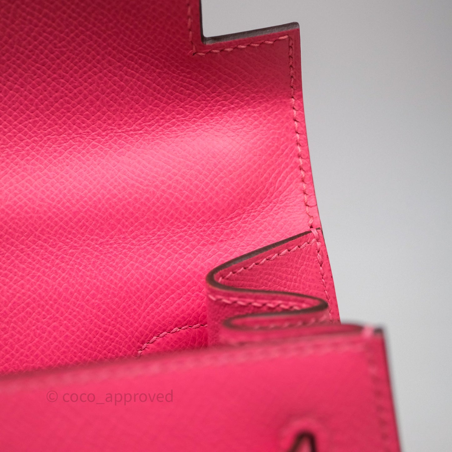 Hermès Kelly 28 Sellier Rose Lipstick U5 Epsom Gold Hardware