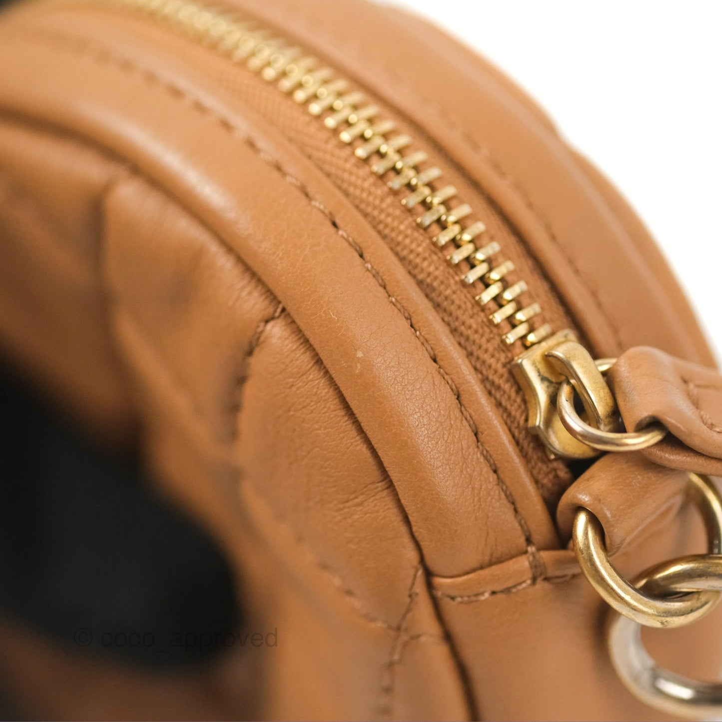 Chanel Flap Bag with Coin Purse Caramel Beige Calfskin Aged Gold Hardware 19K