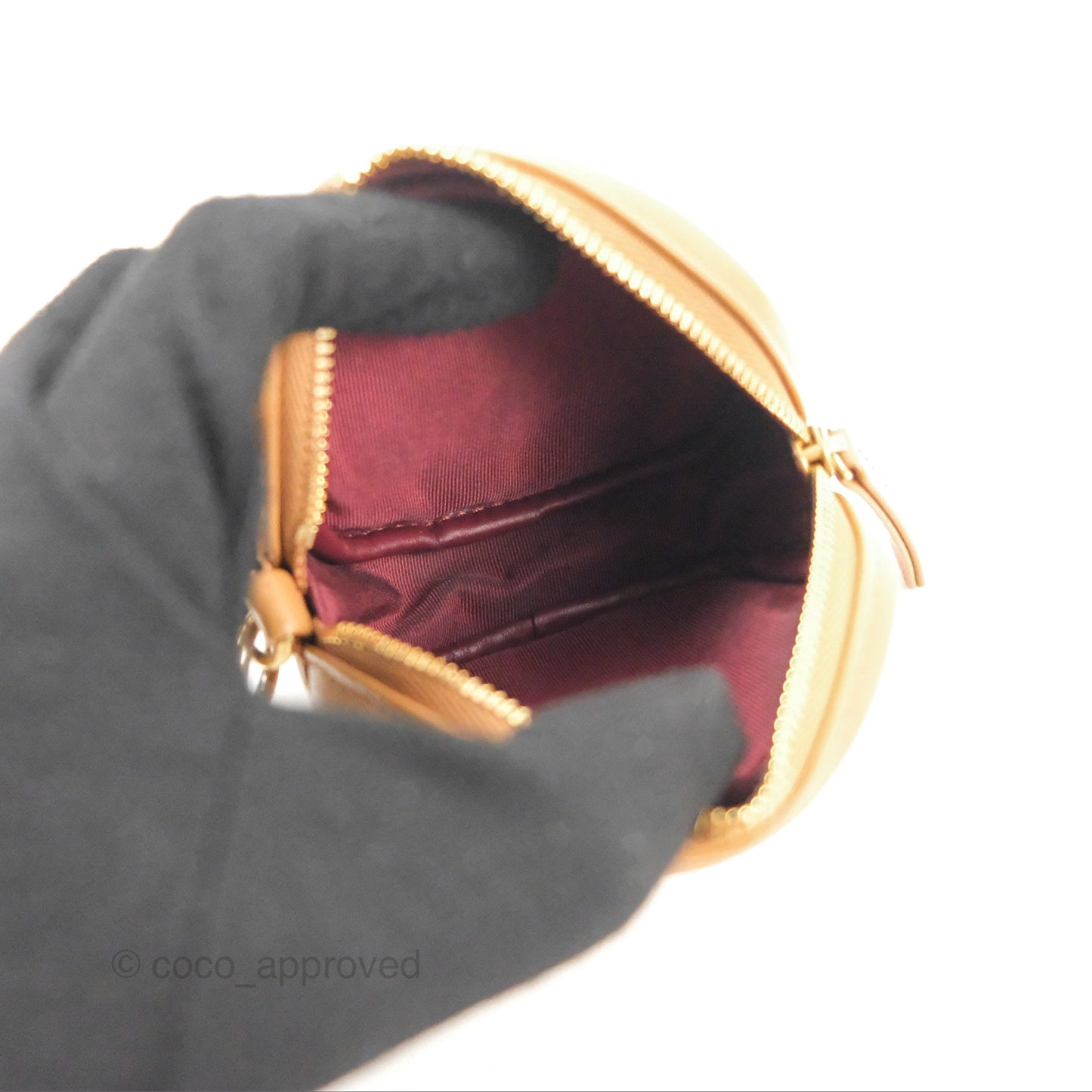 Chanel Flap Bag with Coin Purse Caramel Beige Calfskin Aged Gold Hardware 19K